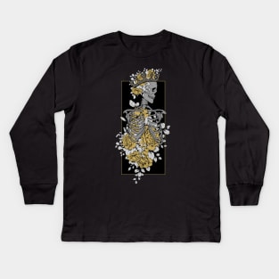 The Empress Skeleton Kids Long Sleeve T-Shirt